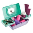 thumbnail image 3 of Caboodles Pretty in Petite Makeup Box, Two-Tone Seafoam on Lavender, 3 of 4