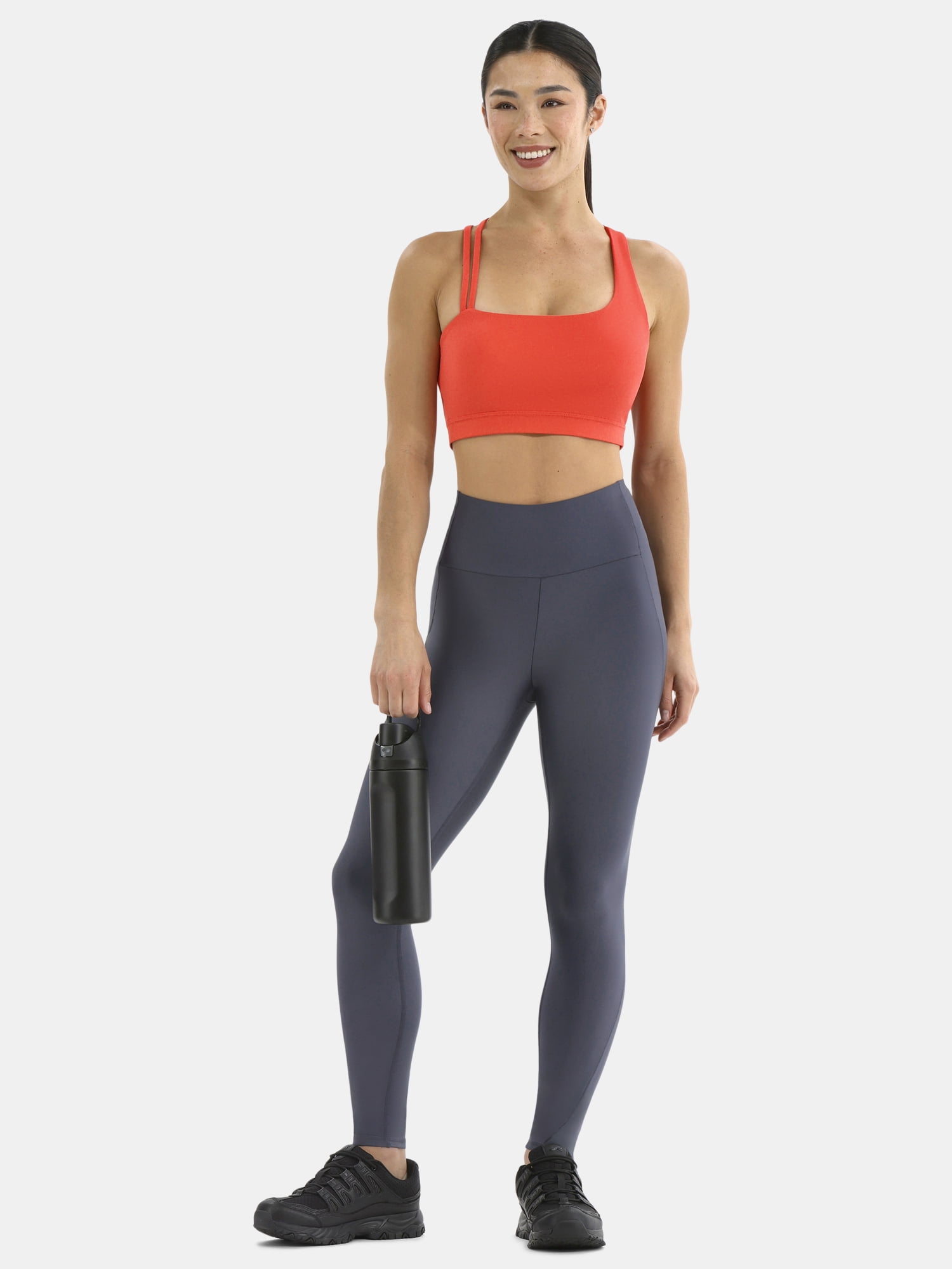 Avia Women's and Women’s Plus SoftSculpt One Shoulder Sports Bra, Sizes XS-4X