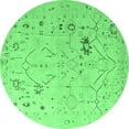 thumbnail image 1 of Ahgly Company Indoor Round Oriental Emerald Green Traditional Area Rugs, 8' Round, 1 of 4