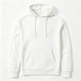 thumbnail image 6 of Xidunhg Mens Hooded Henley Sweatshirt Casual Long Sleeve Drawstring Waffle Knit Pullover Hoodies White XL, 6 of 6