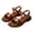 Brown, variant on Women's Square Toe Ankle Strap Sandals Comfortable Low Block Heel Open Toe Platform Sandals Casual Summer Dressy Walking Shoes
