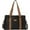 Black, variant on Woman's Soft Leather Laptop Tote with Shoulder Strap