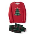 thumbnail image 6 of AIGUR Family Matching Christmas Pajamas Set Tree Letter Plaid Print Holiday Pajamas Sleepwear Dad Mom Kids PJs, 6 of 11