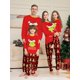 thumbnail image 1 of Conjunto de pijama con estampado navideño para padres e hijos, Top de manga larga con cuello redondo y pantalones a rayas, ropa de dormir y de estar por casa, 22-043 xuanjing  unisex, 1 of 2