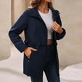 thumbnail image 2 of Gfyviroh Women's Zip Up Jacket Lightweight Waterproof Long Sleeve Anorak Jacket Ruffle Trendy Solid Casual Hooded Coat, 2 of 5