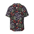 thumbnail image 4 of Goofa Snakes And Snake Fruit Printed Men's Casual Short-sleeved Shirt,Lightweight Breathable Button-down,Summer Casual men's top,Versatile Fashion shirt-Medium, 4 of 7