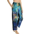 thumbnail image 3 of Cauagu Colorful Winged Dolphin Pajama Pants for Women Loose Fit Wide Leg Trouser Pants Casual Elastic Waist Drawstring Lounge Pants, 3 of 6