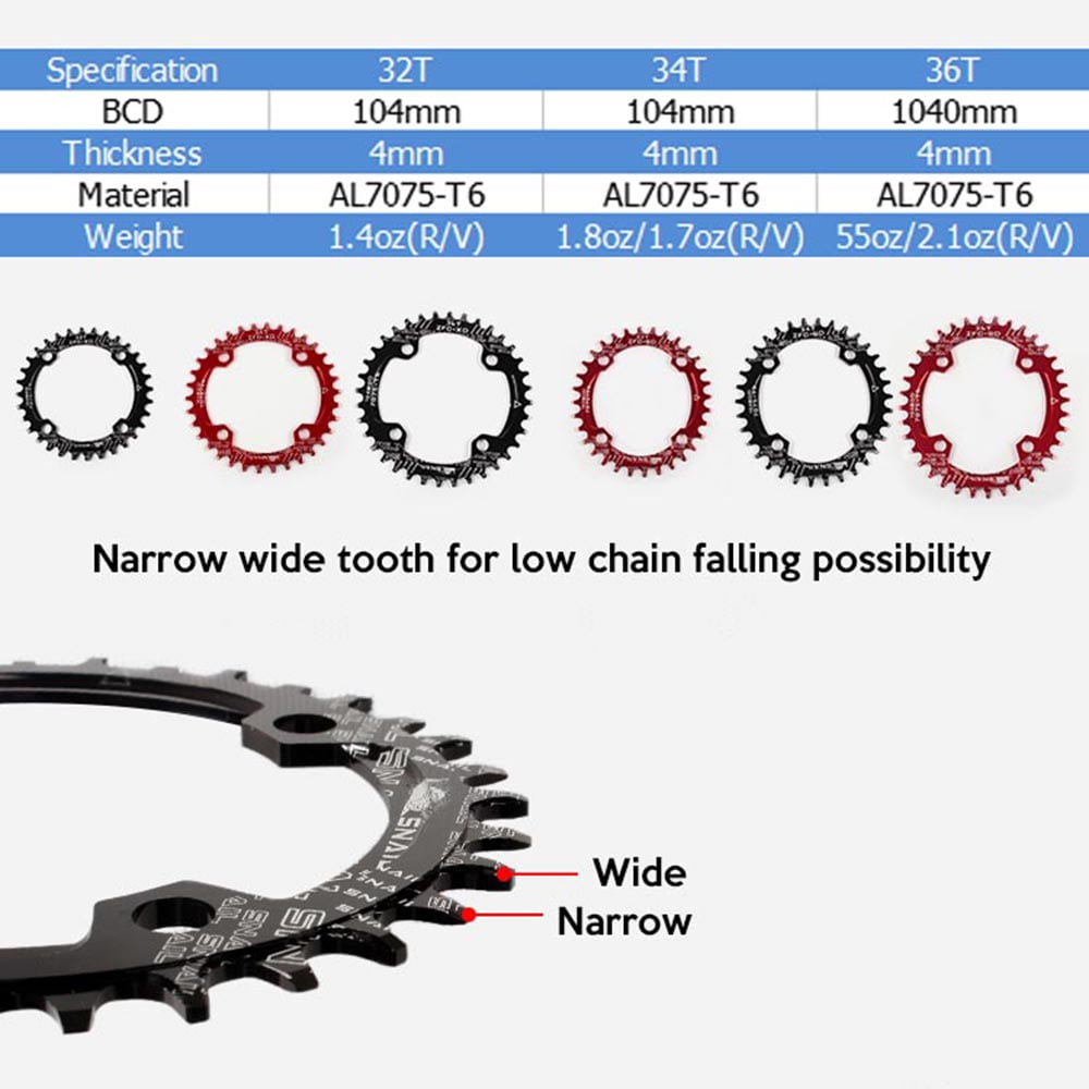 mtb 32t chainring