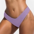 thumbnail image 2 of Panties for Women,Low Rise Bikini Panties Everyday Comfortable Underwear Soft Breathable Fabric All Seasons Casual Wear Seamless Stretch Design,Womens Underwear,Purple,L, 2 of 5