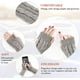 thumbnail image 5 of 2 pares de guantes cálidos sin dedos - Negro + Gris claro Ormromra LL-2189, 5 of 7