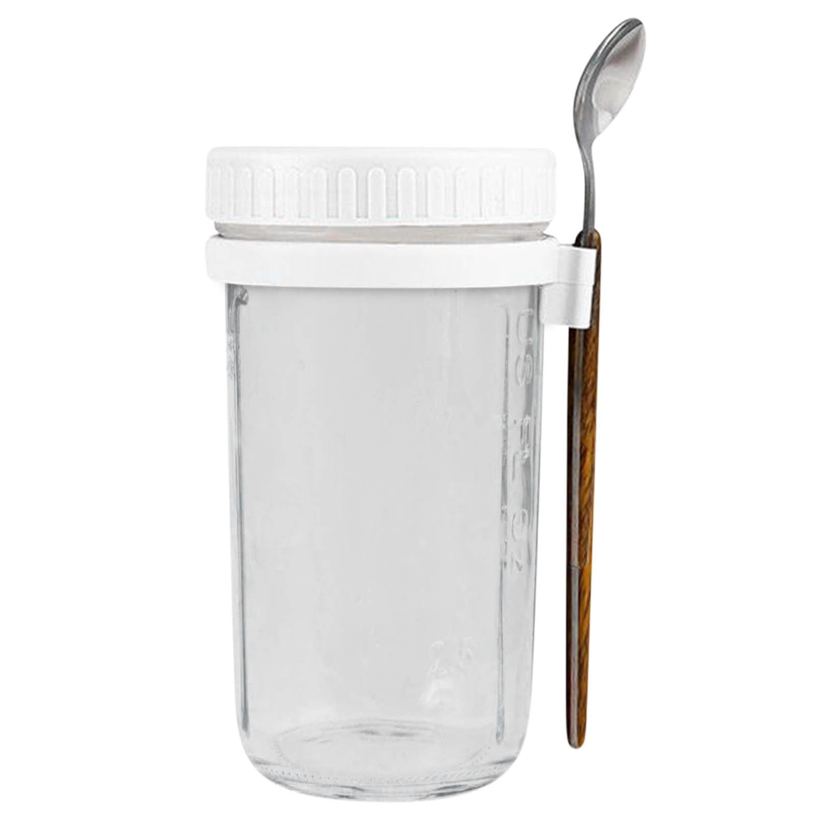 Overnight Oats Container With Lid And Spoon, Overnight Oats Jar Cup Mug,  350ml Cereal, Milk, Vegetable, Fruit Salad Storage Container With  Measurement