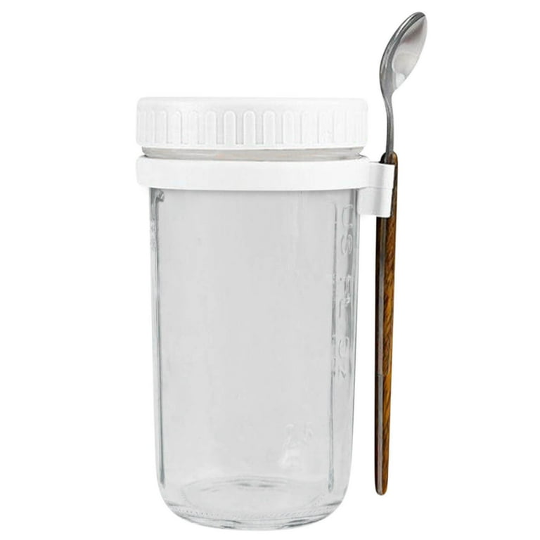 Glass Jars With Bamboo Lids Glass Jar With Lid And Spoon Chia