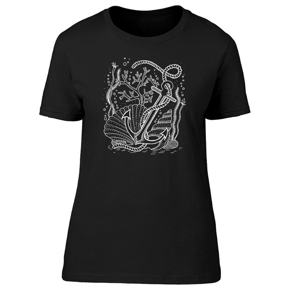 B&w Anchor Lost In Sea Tee Men's -Image by Shutterstock
