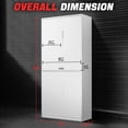 thumbnail image 6 of DNA Motoring 71" White Steel Lockable Metal Storage Cabinets w/ Drawer&2 Adjustable Shelves, 6 of 7