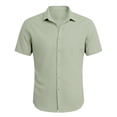 thumbnail image 3 of DGMIOCS Chemise Imprimée pour Homme Coupe Régulière Non Rétrécie Chemise Quotidienne Vert3 TTG, 3 of 4