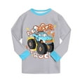 thumbnail image 4 of UAYOTSE Little Boys Pajamas Fire Truck Kids Train 2 Piece Pjs Dinosaur Sleepwear Toddler Boy Tractor Clothes Sets(4-5 Years,Z69-Grey), 4 of 7