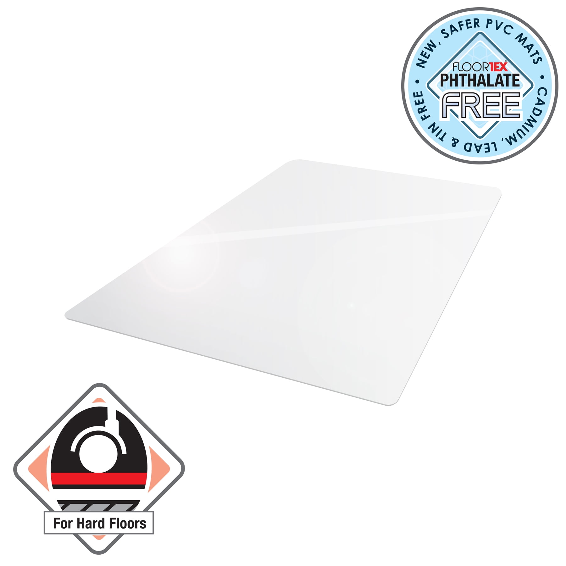 Advantagemat® Vinyl Rectangular Chair Mat for Hard Floor - 48" x 60"