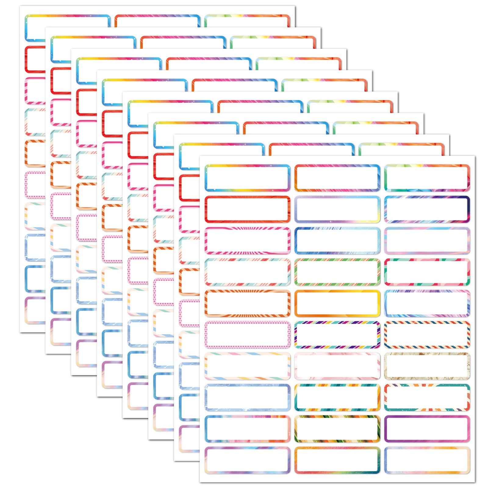 240 Pcs Waterproof Labels for Stuff Daycare Name Bottle Essentials,Self-Adhesive Water Bottle Stickers,Colored Sticky Name Tags Name Label for Whiteboards Locker Fridge Office & Home
