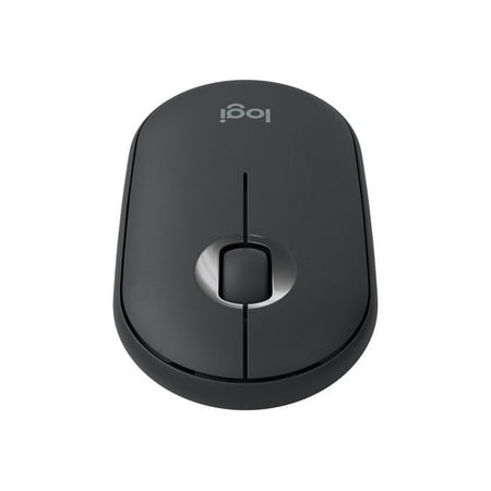 Logitech - Pebble i345 Bluetooth Optical Ambidextrous Mouse for iPad - Graphite