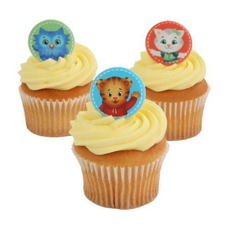 ON SALE 24 Daniel Tiger Best Buds Cupcake Cake Rings Birthday Party Favors (All The Best Birthday)