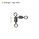 thumbnail image 2 of Conector giratorio de 3 vías 40lb de cobre para pesca, línea cruzada T, terminal Tackle negro, paquete de 20, 2 of 7