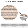 thumbnail image 6 of Brown Geometric Striped Pattern Round Fitted Tablecloth with Elastic Edge,Dining Table Cover Waterproof,Outdoor Round Tablecloth for Camping,Dining,Indoor and Outdoor, 6 of 7