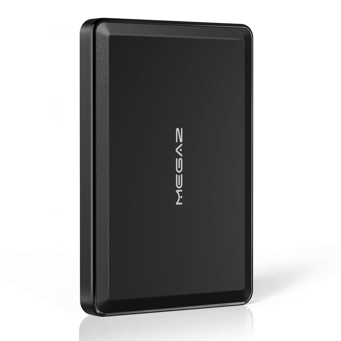 MegaZ Backup Slim 2.5 Portable HDD USB 3.0 for PC 120GB External Hard Drive Mac Laptop Chromebook 3 Year Warranty 