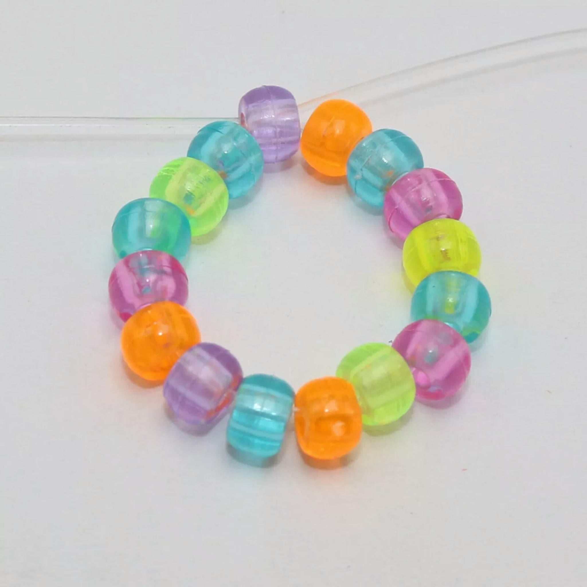 U8MO 5000 Mixed Color Acrylic Tiny Barrel Pony Beads 5X3mm for Kids Kandi Craft