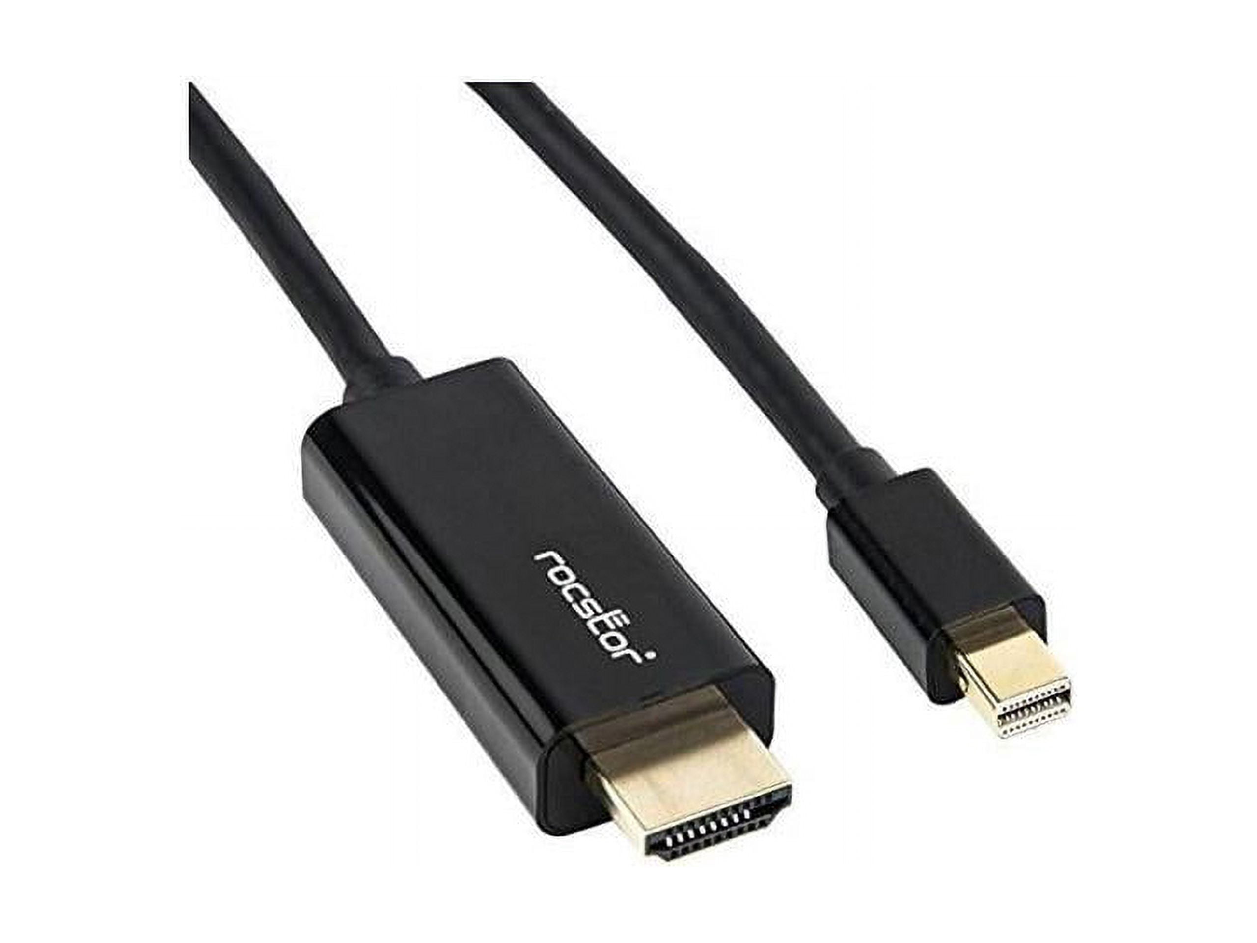 Rocstor Y10C195-B1 3Ft Mini Displayport To Hdmi M/M 4Kx2K 30Hz Cable Black