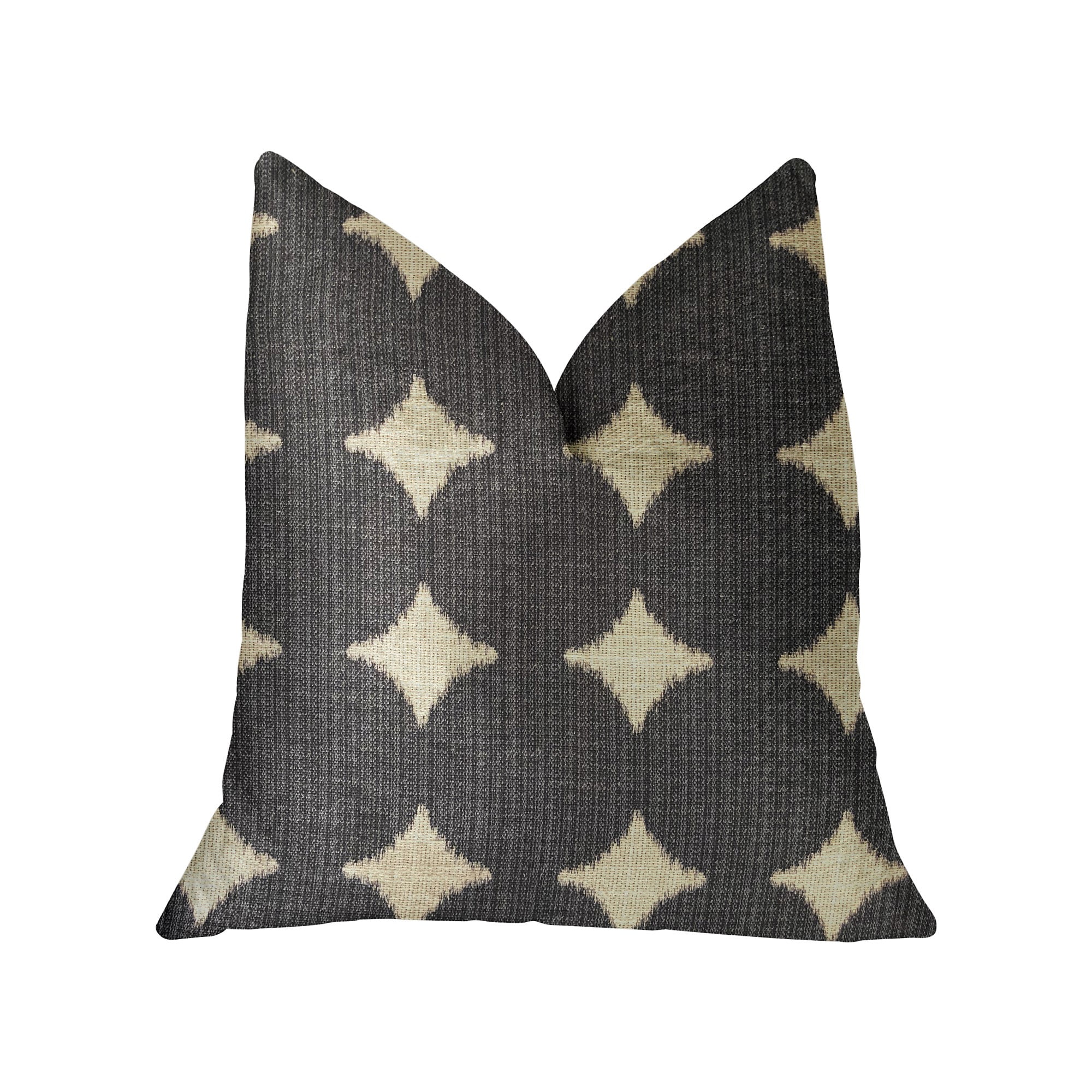 Black and Beige Luxury Throw Pillow 22in x 22in