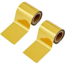 2Roll 2 Rolls Hot Foil Stamping Rolls Golden Heat Transfer Foil Papers 98.4ftx1.96inch Golden Metallic Hot Transfer Foil Paper for Foil Quill/Heat Foil Pen Card Making Scrapbooking Crafts