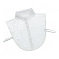 thumbnail image 2 of Blusa con cuello de encaje falso para niñas, cuello de blusa desmontable, cuello Dicky con lazo Blanco, 2 of 9