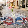 thumbnail image 6 of Independence Day Gnomes Round Tablecloth for 36-44 Inch Tables, Fitted Table Cover with Elastic Edge, Red Blue Floral Gray Wood Waterproof Outdoor Table Cloth Protector for Patio Garden Dinner Picnic, 6 of 9
