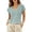 A-Light Blue1267, variant on Deep V-Neck Rolled- T-Shirt for Women Casual Everyday Relaxed-Fit Basic Tee