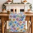 thumbnail image 2 of Table Runner 120 Inches Long for Kitchen Dining, Watercolor Flowers Dresser Scarf Farmhouse, Dining Table Decorations for Wedding/Parties, Spring Floral Daisy Botanical Rustic 13 x 120 In, 2 of 8