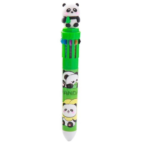 Cute Animals Ten-color Ballpoint Pen, Creative Stationery Student Color Notebook Pen 2ml