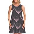 thumbnail image 1 of Balery pink hearts Vestidos de verano para mujer con estampado: vestido holgado sin mangas, vestido playero informal y cómodo para días calurosos., 1 of 7
