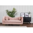 thumbnail image 3 of Sofá 3 plazas Sochic rosa terciopelo Bean Moderno, 3 of 4