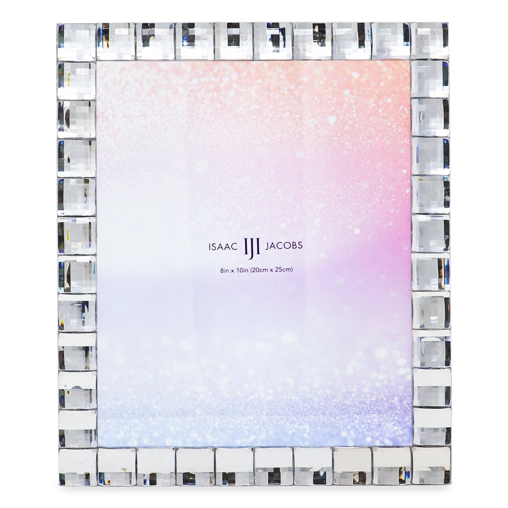 Isaac Jacobs 8x10 Clear Jewel Picture Frame for Tabletop Display