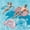 Transparent Blue+Pink, variant on SOLAVERO Inflatable Pool Floats Adult, Inflatable Pool Floating Lounge Chair with Cup Holders, Handles & Ergonomic Headrest for Swimming Pool