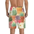 thumbnail image 2 of Balery Succulent And Cactus Men's Cotton Knit Pajama Shorts Waistband & Pockets,Short Pajama Pants-XX-Large, 2 of 8