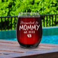 thumbnail image 3 of Shop4Ever® Promoted To Mommy Est 2023 Engraved Stemless Wine Glass Gift for First Time Mother, New Mom, Mom to Be, 3 of 4