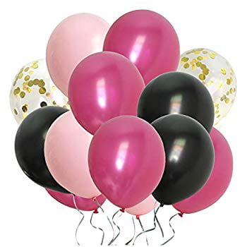 Hen Night Balloons Helium Quality Pink Black Silver Venue Party Decorations Pack 