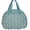 Turquoise Twist, variant on Fashion Print Insulated Water Resistant Round Small Lunch Cooler or Cosmetic Tote Bag Grey Stripe with Pink Trim