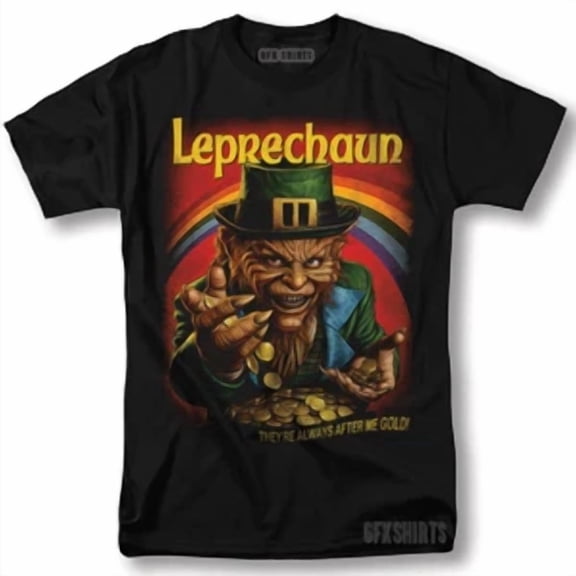 RETRO Leprechaun Shirt Horror Movie Vintage Graphic Design T-Shirt