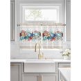 thumbnail image 2 of Half Window Curtains 24 Inches Long, Blue Starfish Beach Window Treatment Curtain Drapes, Summer Coral Conch Coastal Retro Beige Short Curtains Tiers for Kitchen Over Sink, 27.5"x24", 2 Panels, 2 of 7