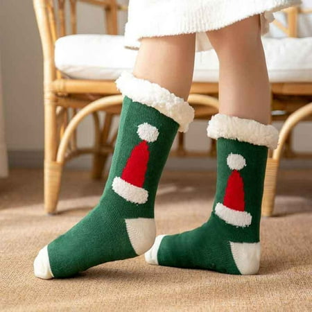

DENGDENG Women s Warm Non Slipper Christmas Socks Ankel High Socks for Women Winter Sock