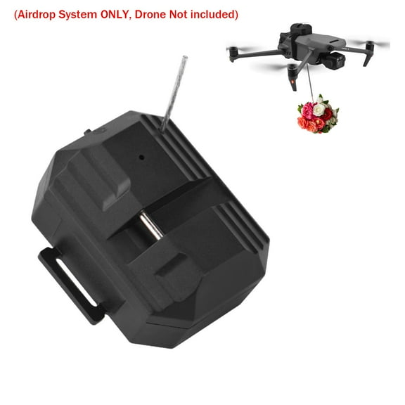 JIAHAOO Compatible Drone Thrower, Remote-Controlled Bait Dropper, Compact & Lightweight, ABS Material, Black for DJI Mini 3 Pro