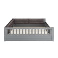 thumbnail image 6 of Jopath Full Size Upholstered Platform Bed with Guardrail and Pillow,Wood Floor Bed for Teen Boys Girls Gray, 6 of 9