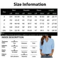 thumbnail image 7 of Solid Color 3/4 Sleeve V Neck Shirt for Women Casual Regular Collared Blouse with Button Closure for Office Work Business Meetings and Daily Wear, 7 of 7